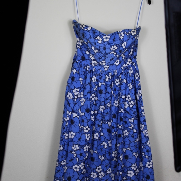 Bright blue Betty Jackson Two 3/4 Length Dress. - Picture 3 of 6